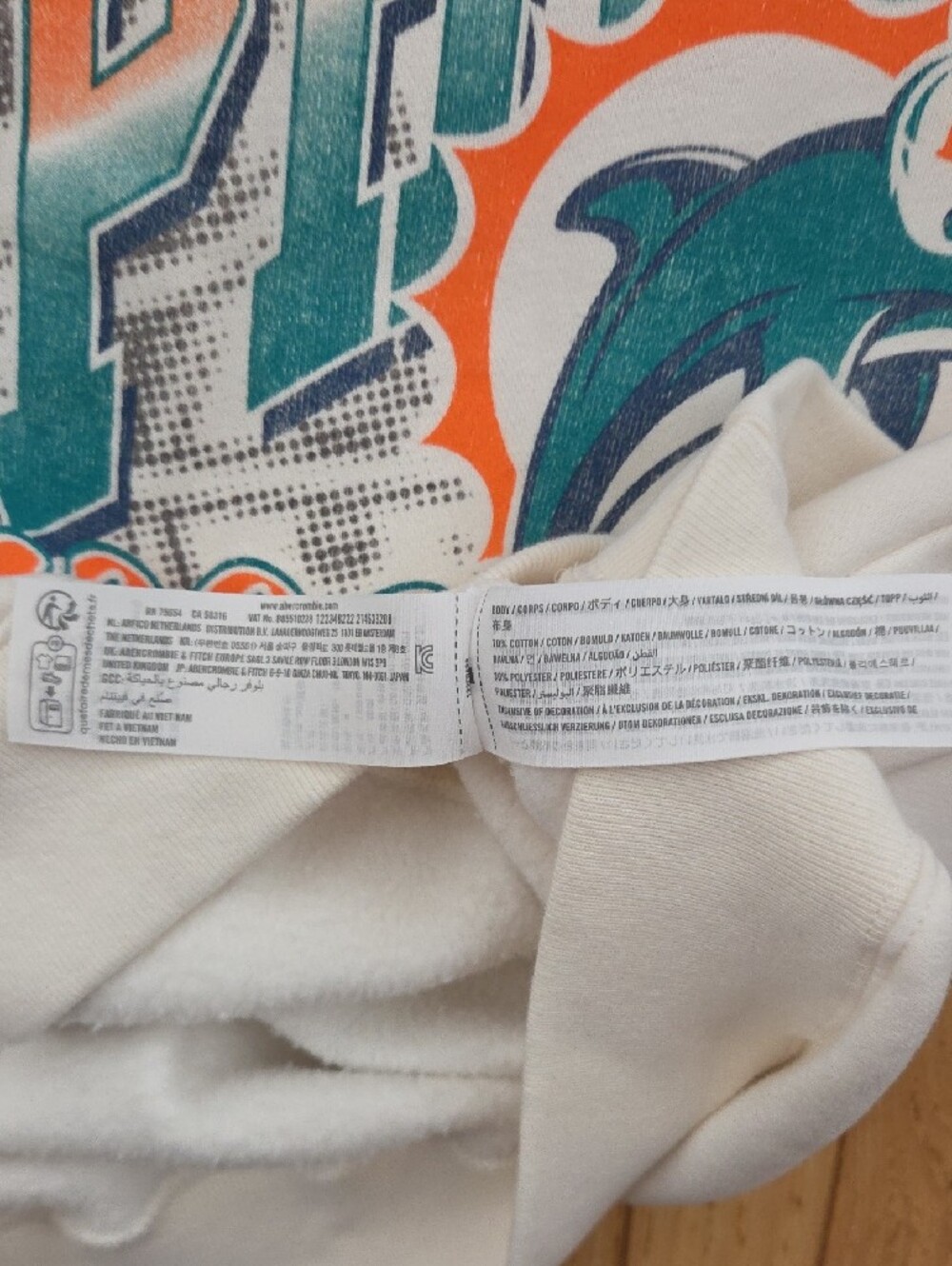 NWT Abercrombie NFL Miami Dolphins 1992 AFC East Champions Crewneck Sweatshirt M - Picture 6 of 8